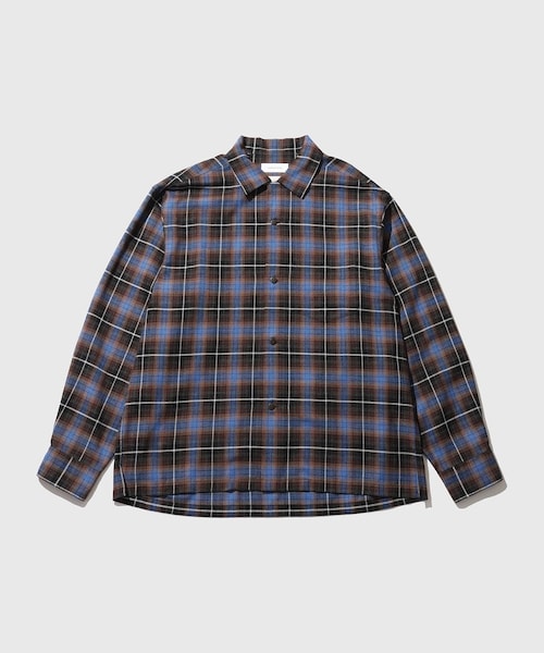 ADAM ET ROPE'(アダムエロペ)の「【SIDOGRAS/シドグラス】ウールブレンドチェックオープンカラーシャツ(シャツ/ブラウス・メンズ・グレー系/ブルー系・L/M)」の9枚目の写真