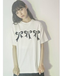 merry jenny | フロッキーリボンTシャツ(Tシャツ/カットソー)