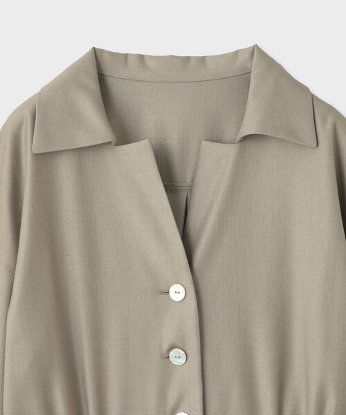 ROPE'（ロペ）の「【Masaco Teranishi（マサコテラニシ）】×moi salon et rope EXCLUSIVE EDITION DRESS（シャツワンピース・レディース・ベージュ・38）」の5枚目の写真