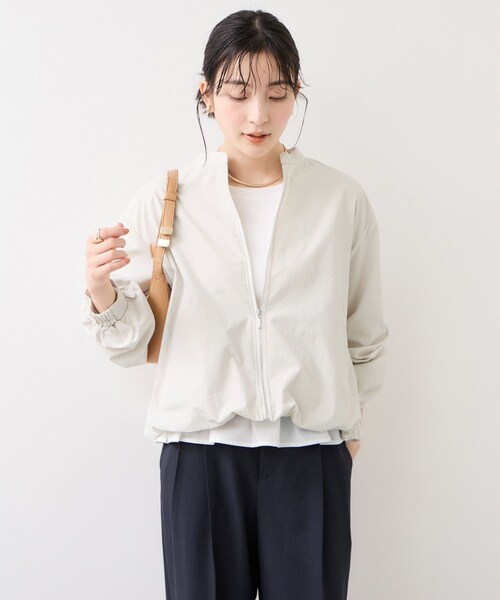 VIS(ビス)の「ボリュームバルーンブルゾン/UVケア・イージーケア(ブルゾン・レディース・ブラック/キナリ/カーキ・F)」の8枚目の写真