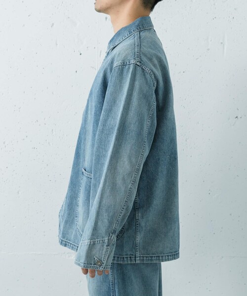 URBAN RESEARCH（アーバンリサーチ）の「ULTERIOR　LIGHT DENIM COVERALL（デニムジャケット・メンズ・FADE BLUE・4/5）」の5枚目の写真