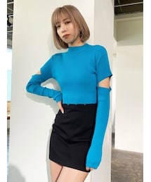 EMODA | カットアウトクラッシュニット(ニット/セーター)