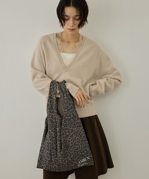 ADAM ET ROPE'(アダムエロペ)の「【Americana(アメリカーナ) for SALON】レオパードエコバッグ L(エコバッグ/サブバッグ・レディース・ベージュ系・F)」の3枚目の写真