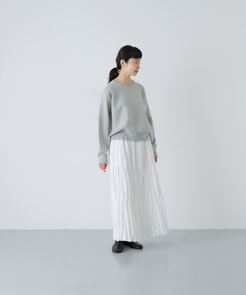 かぐれ(カグレ)の「コットンクリンクルスカート(スカート・レディース・OFF/GRAY/BLACK・Free)」の12枚目の写真