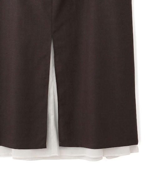 ADAM ET ROPE'(アダムエロペ)の「【JANE SMITH(ジェーンスミス)】WASHABLE WOOL TROPICAL LAYERED SKIRT(スカート・レディース・ブラウン・36)」の7枚目の写真