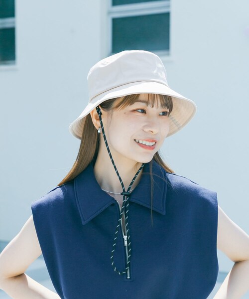 SMELLY（スメリー）の「コットンドロストハット（ハット・レディース・BLK/IVO・-）」の18枚目の写真