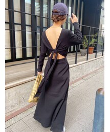 Ungrid | バックリボンフレアワンピース(ワンピース)