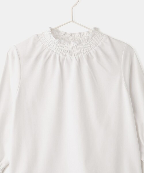 ROPE' PICNIC（ロペピクニック）の「【KIDS/キッズ】スタンドフリルシャーリングカットソー/セレモニー対応（Tシャツ/カットソー・キッズ・オフホワイト・110/120/130/140/150）」の8枚目の写真