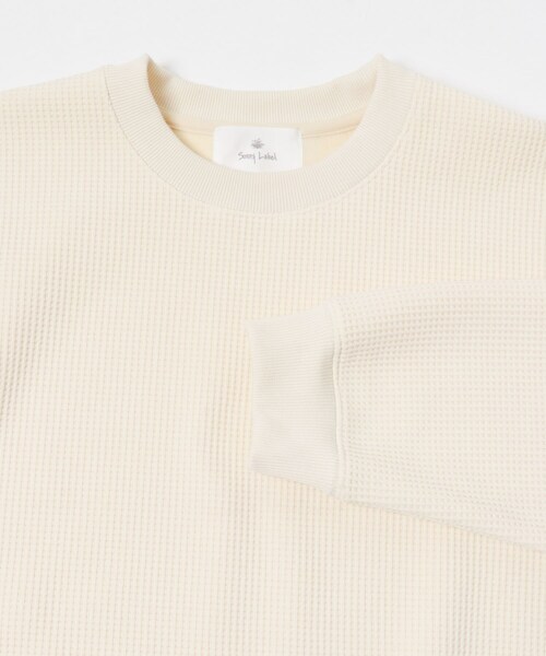 URBAN RESEARCH Sonny Label（アーバンリサーチサニーレーベル）の「裏起毛ワッフルリラックスフィットプルオーバー（Tシャツ/カットソー・メンズ・オフ/チャコール/カーキ・M/L/XL）」の13枚目の写真