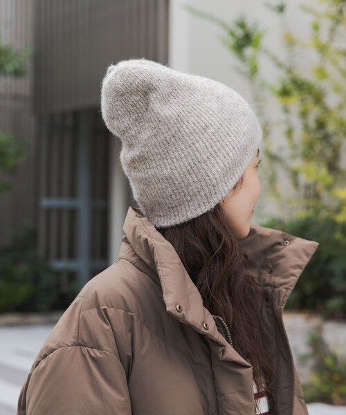 URBAN RESEARCH DOORS（アーバンリサーチドアーズ）の「リブ編みビーニー（ニットキャップ/ビーニー・レディース・BEIGE/CHARCOAL/BLACK・one）」の20枚目の写真