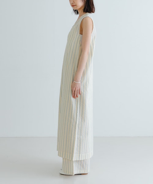 URBAN RESEARCH（アーバンリサーチ）の「new basic　インドコットンサッカーストライプワンピース（ワンピース・レディース・L.BEIGE/RED・FREE）」の13枚目の写真