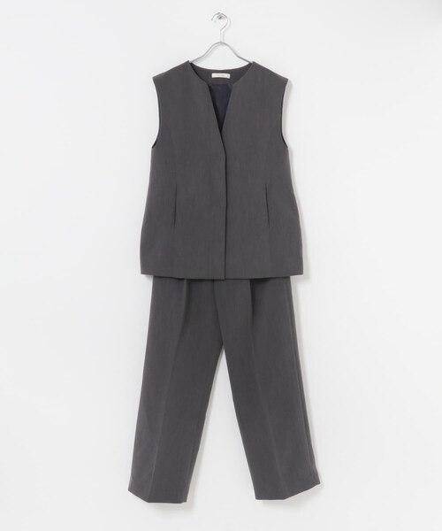 URBAN RESEARCH ROSSO（アーバンリサーチロッソ）の「F by ROSSO　キーネックジレ+ワイドパンツ（セットアップ・レディース・GRAY/BLACK・36/38）」の19枚目の写真