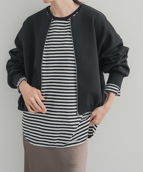 URBAN RESEARCH DOORS（アーバンリサーチドアーズ）の「コットンラウンドヘムカットソー（Tシャツ/カットソー・レディース・OFF/BORDER・S/M）」の18枚目の写真