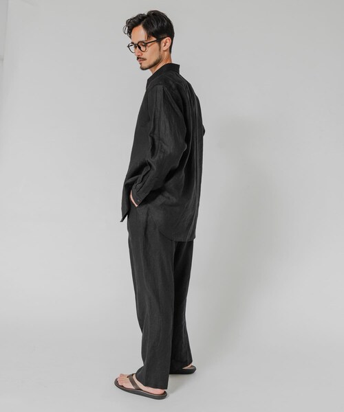 URBAN RESEARCH（アーバンリサーチ）の「LINEN REGULAR SHIRTS（シャツ/ブラウス・メンズ・BLACK/BEIGE/NAVY/SAX・M/L）」の9枚目の写真