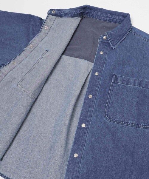 URBAN RESEARCH DOORS(アーバンリサーチドアーズ)の「FORK&SPOON ペーパーブレンドデニムシャツ(シャツ/ブラウス・レディース・BLUE/BLACK・1)」の20枚目の写真