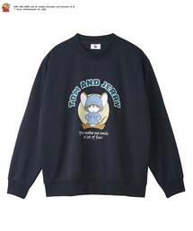 nissen | フロントプリントダンボール素材トレーナー　TOM and JERRY（トムとジェリー） 【大きいサイズ】(スウェット)