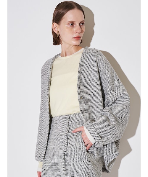 ELENDEEK（エレンディーク）の「TWEED FORM SHORT CT（その他アウター・レディース・ミックス・F）」の3枚目の写真