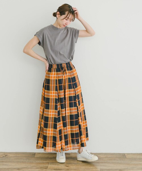 ITEMS URBANRESEARCH（アイテムズ アーバンリサーチ）の「ピグメントフレンチTシャツ（Tシャツ/カットソー・レディース・CML/GRY/BLK・FREE）」の20枚目の写真