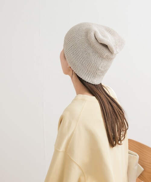 URBAN RESEARCH DOORS（アーバンリサーチドアーズ）の「和紙ビーニー（ニットキャップ/ビーニー・レディース・NATURAL/CHARCOAL・one）」の2枚目の写真