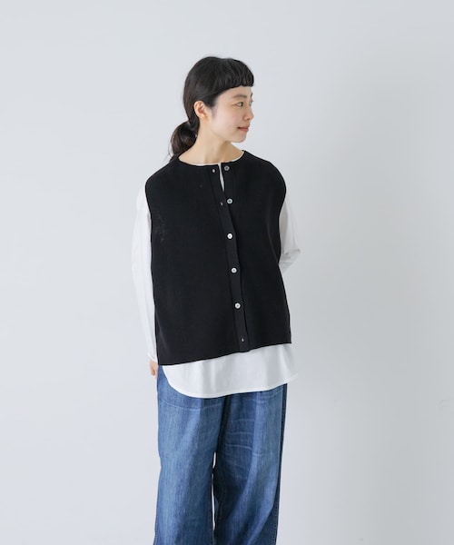 かぐれ(カグレ)の「ドライコットン2WAYベスト(ベスト・レディース・BLACK・Free)」の6枚目の写真