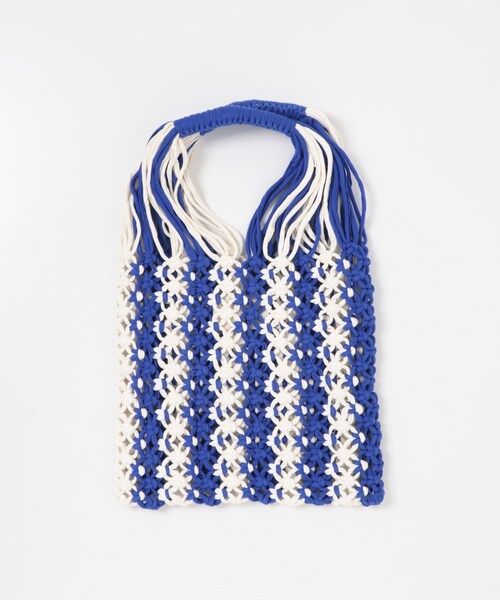 THE GOODLAND MARKET（ザグッドランドマーケット）の「PROJECT 1000　MACRAME NET（ハンドバッグ・レディース・ylw×kha/blu×ivory/pk×grn/red × sax・One）」の12枚目の写真