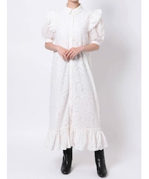 jouetie | フリルショルダーコットンワンピース(ワンピース)