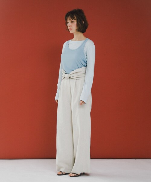 LAATO（ラート）の「wide easy trousers（その他パンツ・レディース・シャドウ/クリーム・Free/TALL）」の6枚目の写真