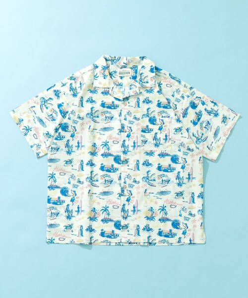 URBAN RESEARCH Sonny Label（アーバンリサーチサニーレーベル）の「HIROCKSHOWコラボアロハシャツ（シャツ/ブラウス・メンズ・オフ/ミント/ネイビー・M/L）」の10枚目の写真