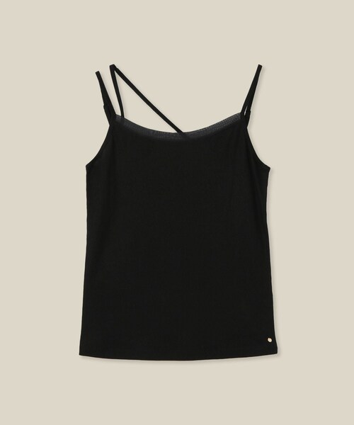 ROPE'（ロペ）の「【WEB・一部店舗限定】【接触冷感/UVカット】前後2WAY チュールコンビアシメキャミソール（キャミソール・レディース・ブラック/ホワイト/ピンク・F）」の4枚目の写真