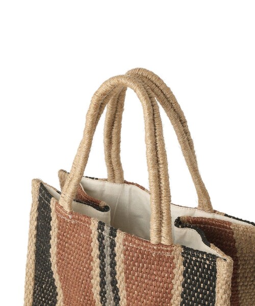 ADAM ET ROPE'（アダムエロペ）の「【MAISON BENGAL（メゾンベンガル）】Small Jute BoxTote（トートバッグ・レディース・ダークブラウン系・F）」の11枚目の写真