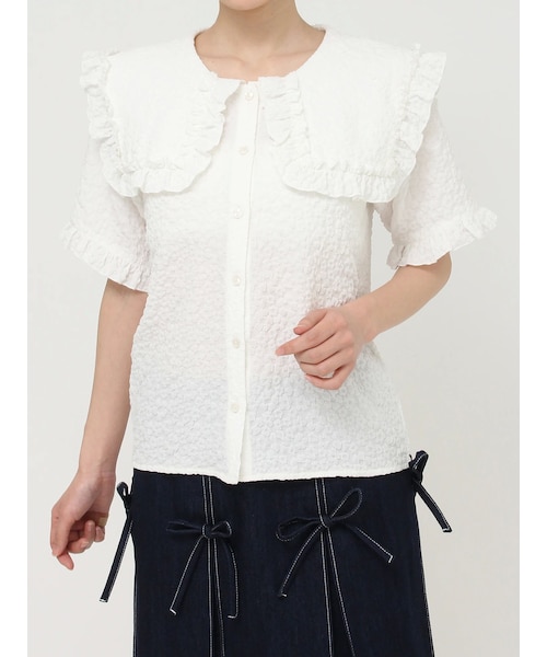 おはなビッグフリルカラーブラウス