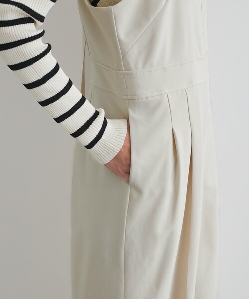 VIS（ビス）の「セットアップサロペット【洗える】（サロペット/オーバーオール・レディース・ブラック/キナリ・F）」の22枚目の写真