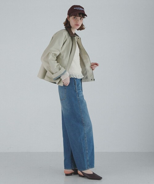 URBAN RESEARCH Sonny Label（アーバンリサーチサニーレーベル）の「異素材衿ショートジャケット（テーラードジャケット・レディース・ベージュ/エクリュ・Free）」の11枚目の写真