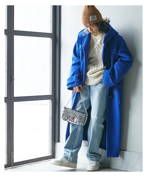 nissen（ニッセン）の「大きいサイズ ロングダッフルコート GEVS.（ダッフルコート・レディース・ブルー/黒・L/LL/3L/4L/5L/6L/8L/10L）」の12枚目の写真