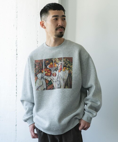 URBAN RESEARCH DOORS(アーバンリサーチドアーズ)の「セザンヌ アートプリント裏起毛スウェット(スウェット・メンズ・GRAY/BLACK・M/L)」の4枚目の写真
