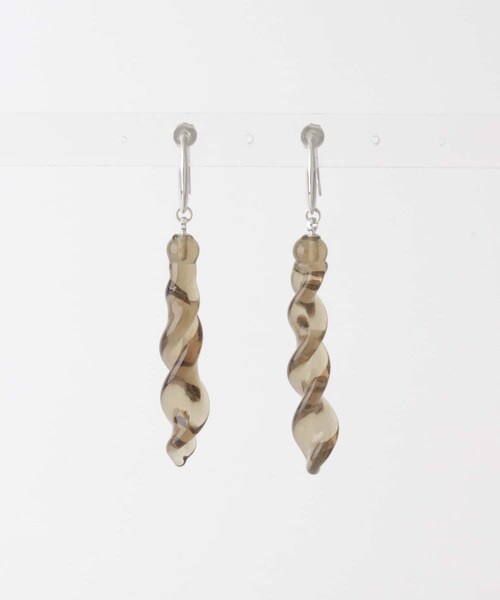 URBAN RESEARCH DOORS（アーバンリサーチドアーズ）の「RLIGHTs　ツイストガラスピアス（ピアス（両耳用）・レディース・別注Clear/Brown・FREE）」の4枚目の写真