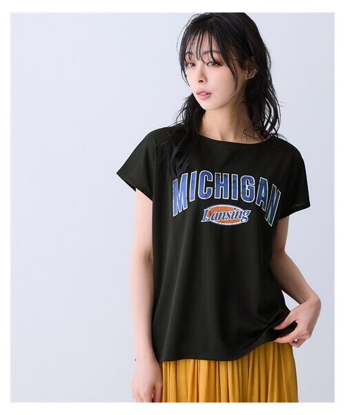 nissen（ニッセン）の「＜大きいサイズ＞アクティブメッシュフレンチプリントTシャツ（吸汗速乾・UVカット）（スポーツグッズ・メンズ・オフホワイト/黒/グレー・S/M/L/LL/3L/4L/5L/6L）」の17枚目の写真