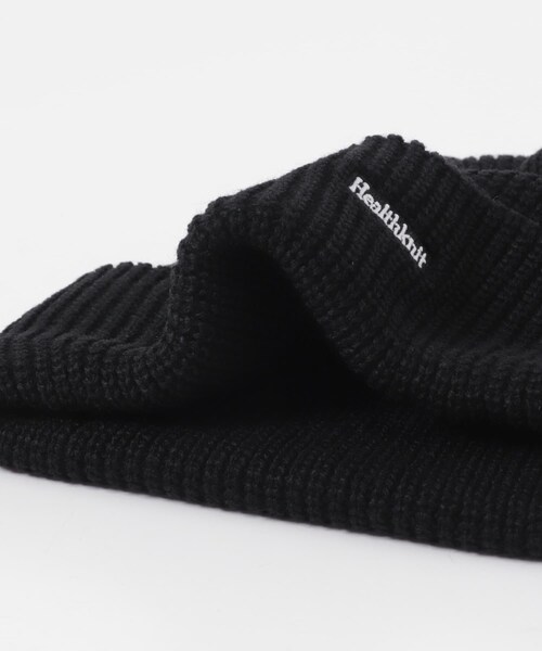 ITEMS URBANRESEARCH（アイテムズ アーバンリサーチ）の「Healthknit　ロゴ刺繍 Knit Watch（ニットキャップ/ビーニー・メンズ・ORG/NVY/BLK・-）」の7枚目の写真