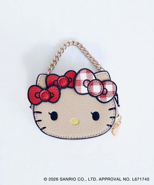 VIS(ビス)の「【HELLO KITTY×VIS】日焼けデザイン ハローキティフェイスポーチチャーム(ポーチ・レディース・ベージュ・F)」の5枚目の写真