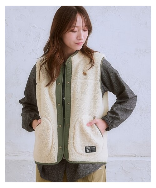 nissen（ニッセン）の「moz(モズ)ボアベスト＜大きいサイズ有