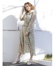 dazzlin | ラテフラワーマキシワンピース(ワンピース)