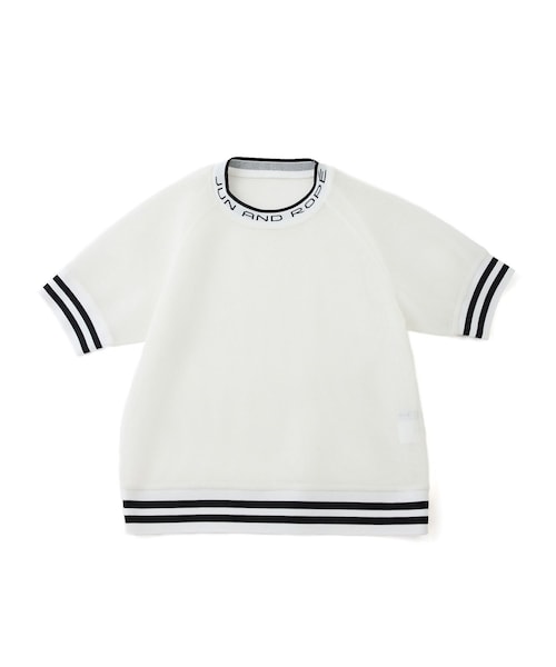 ROPE'（ロペ）の「ダブルメッシュ半袖プルオーバー/セットアップ対応（Tシャツ/カットソー・レディース・ブラック/ホワイト・L/M/S/XL）」の2枚目の写真