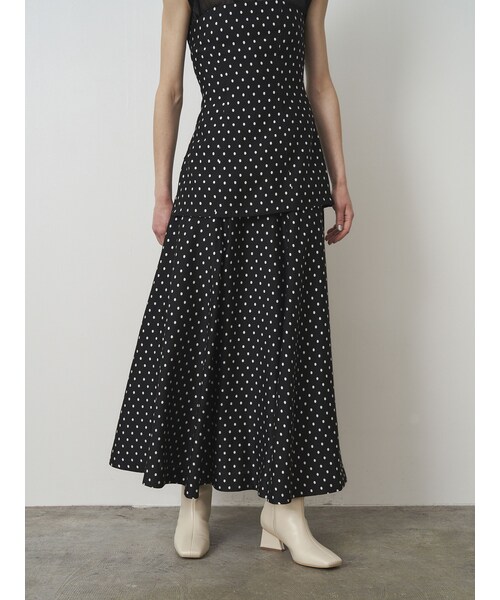 ELENDEEK（エレンディーク）の「HIGH WAIST FLARE SK（スカート・レディース・グレー/チャコールグレー/ブラック/ミックス・01/02）」の11枚目の写真