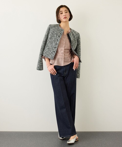 ROPE'（ロペ）の「カールマイヤーウエストタックペプラムブラウス/イージーケア（シャツ/ブラウス・レディース・ブルー系/ピンク系・36/38）」の12枚目の写真