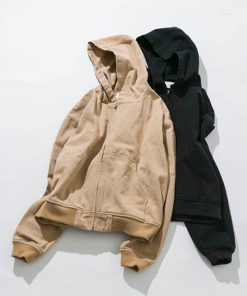 URBAN RESEARCH Sonny Label（アーバンリサーチサニーレーベル）の「ダックフーデッドショートブルゾン（ブルゾン・メンズ・キャメル/ブラック・M/L）」の19枚目の写真