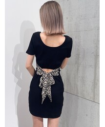 GYDA | BACKリボン クルーネック ワンピース(ワンピース)