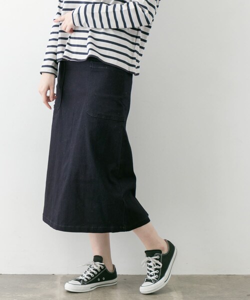 ITEMS URBANRESEARCH（アイテムズ アーバンリサーチ）の「アウトポケットデニムスカート∴（デニムスカート・レディース・L.BLU/NVY・S/M）」の21枚目の写真
