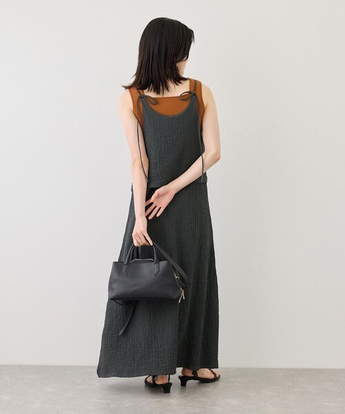 ROPE' PICNIC(ロペピクニック)の「【BEVERLYHILLS POLO CLUB】ふくれジャガードキャミワンピース(ワンピース・レディース・ブラック/キナリ/ブラウン・F)」の9枚目の写真
