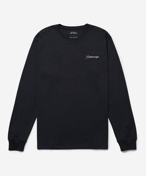 Saturdays NYC(サタデーズ ニューヨークシティ )の「Saturdays Embroidered Standard Ls Tee(Tシャツ/カットソー・メンズ・ブラック/オフホワイト/ネイビー・M/XS/L/XL/S)」の10枚目の写真