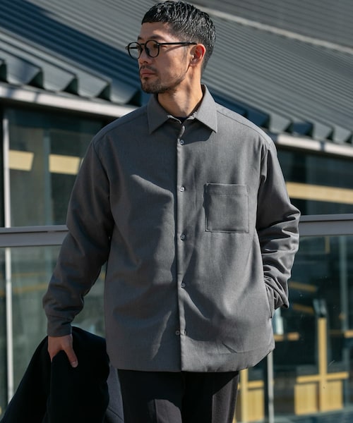 URBAN RESEARCH ROSSO（アーバンリサーチロッソ）の「『XLサイズあり』ヒートパテッドシャツジャケット（その他アウター・メンズ・GRAY/BLACK・M/L/XL）」の2枚目の写真